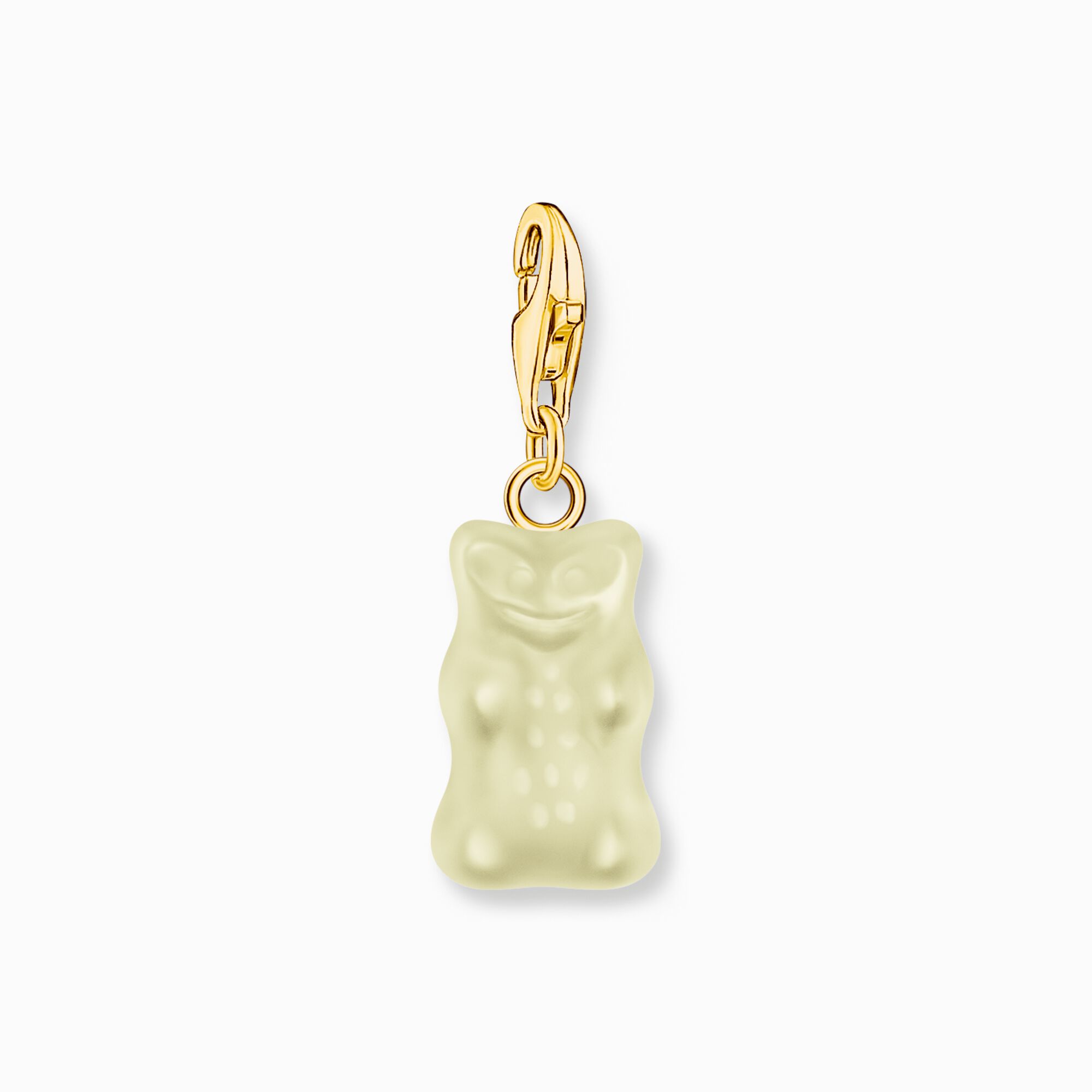 Gold-plated charm pendant goldbears in white from the Charm Club collection in the THOMAS SABO online store